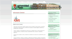 Desktop Screenshot of fcafd.unileon.es