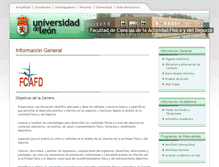 Tablet Screenshot of fcafd.unileon.es