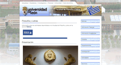 Desktop Screenshot of filosofiayletras.unileon.es