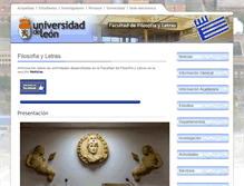 Tablet Screenshot of filosofiayletras.unileon.es