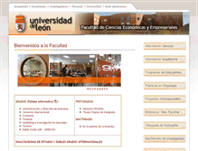 Tablet Screenshot of economicas.unileon.es