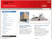 Tablet Screenshot of facultadeducacion.unileon.es